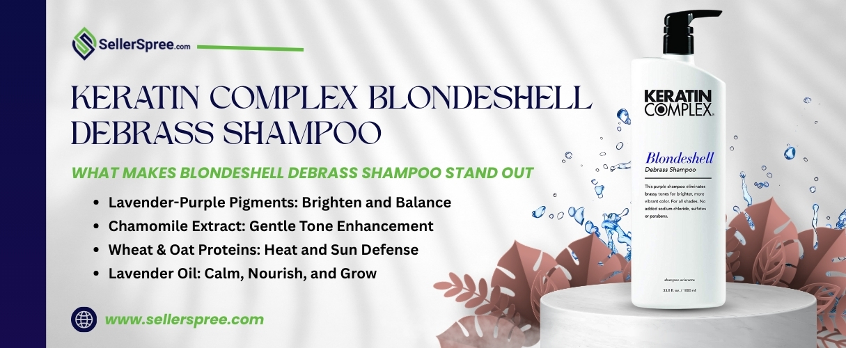 Eliminate Brass & Boost Shine | Keratin Complex Blondeshell Purple Shampoo